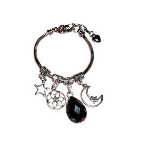 Silver Witchycore Celestial Charm Bracelet